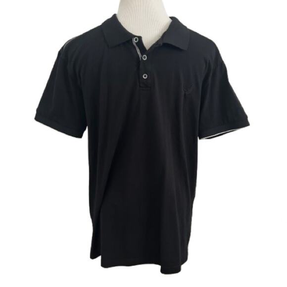 GUC Nick Danger Classic Black Polo Shirt with White Trim. Size L. - Picture 1 of 7